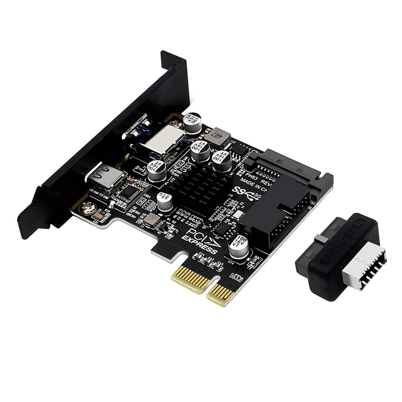 PCI-E To USB3.0 Adapter Type-C Interface 4 Ports Expansion Card 19P/20P To Type-E For Windows Linux
PCI-E To USB3.0 Adapter Type-C Interface 4 Ports Expansion Card 19P/20P To Type-E For Windows Linux