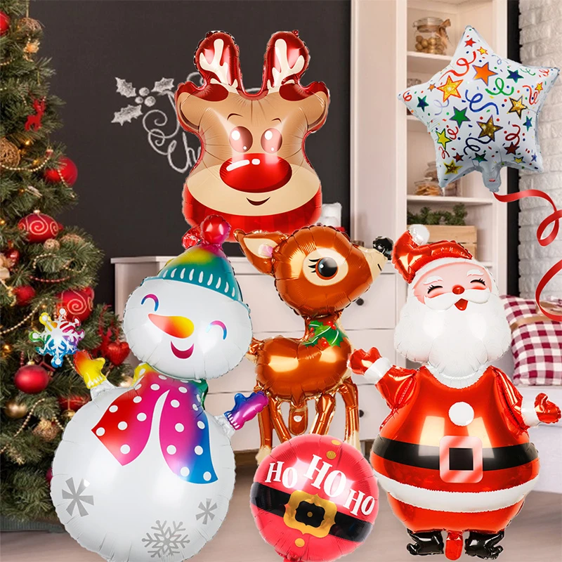 Christmas Foil Balloons Elk Snowman Santa Claus Gingerbread Man Xmas Tree Light Bulbs Snowflake Balloon Christmas Decor For Home
Christmas Foil Balloons Elk Snowman Santa Claus Gingerbread Man Xmas Tree Light Bulbs Snowflake Balloon Christmas Decor For Home
