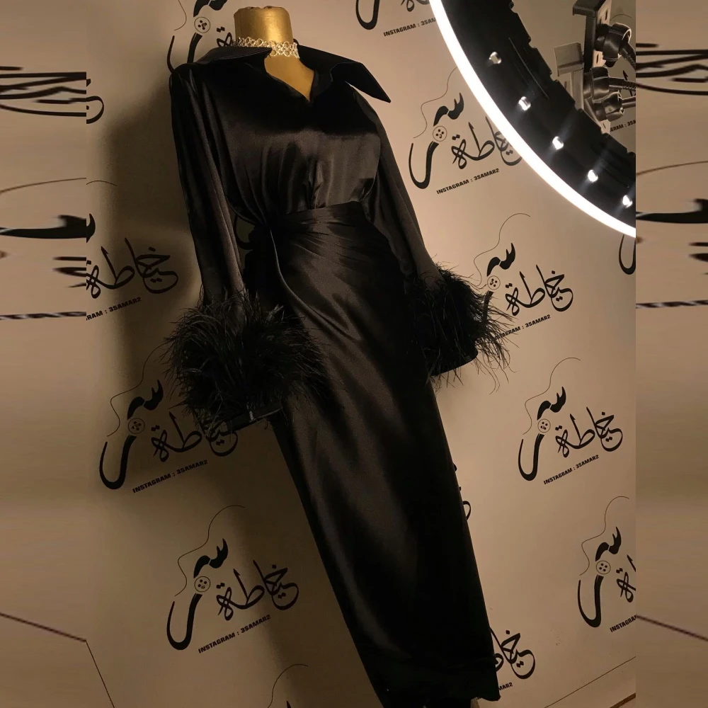 Mermaid Standard Collar Prom Gowns Black Feather Formal Evening Dresses Floor Length Elegant Occasion Party Dress for Women 2023
Mermaid Standard Collar Prom Gowns Black Feather Formal Evening Dresses Floor Length Elegant Occasion Party Dress for Women 2023