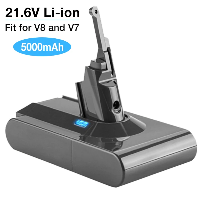 5000mAh 21.6V V8 V7 Battery Replacement for Dyson V8 Absolute V8 Animal V8 Motorhead V8 Fluffy SV10 Cord-Free Handheld Vacuum
5000mAh 21.6V V8 V7 Battery Replacement for Dyson V8 Absolute V8 Animal V8 Motorhead V8 Fluffy SV10 Cord-Free Handheld Vacuum
