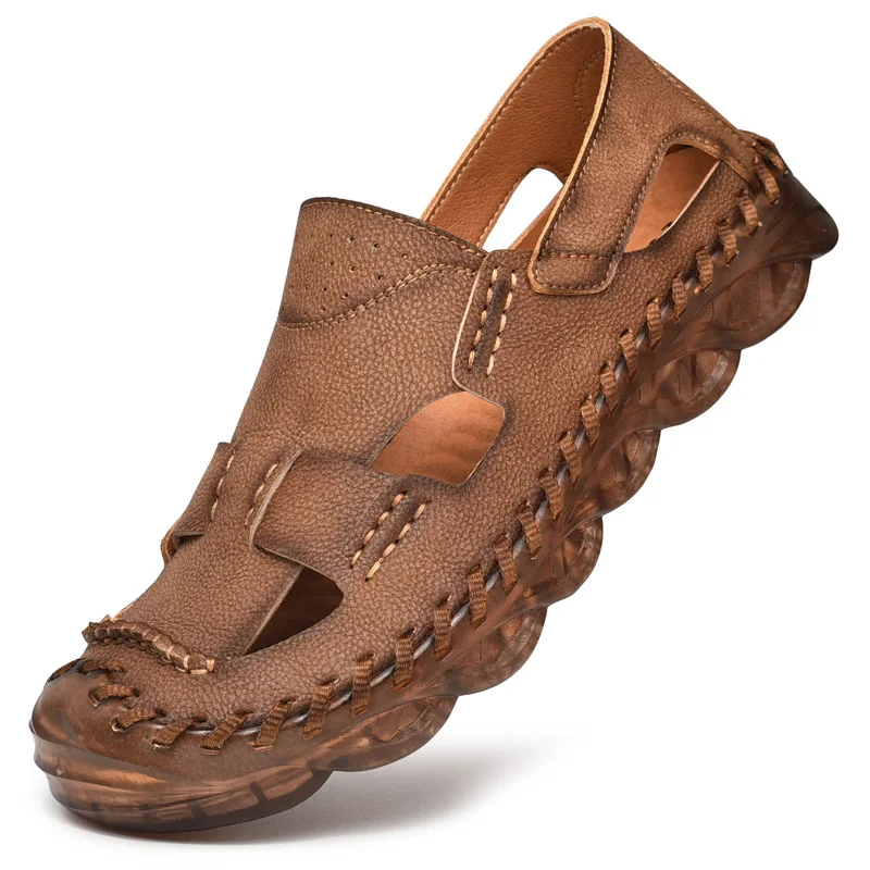 Handmade Sewing Men's Leather Sandals Summer Large Size 38-46 Men's Beach Sandals Trendy Slip On Men's Casual Sandals Shoes
Handmade Sewing Men's Leather Sandals Summer Large Size 38-46 Men's Beach Sandals Trendy Slip On Men's Casual Sandals Shoes