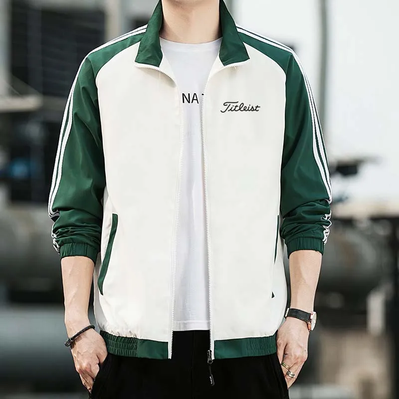 2023Men's Golf Jacket Spring Autumn Style Zipper Color Matching Brief Slim Fit Solid Coat Men Male Wear Camping Sports
2023Men's Golf Jacket Spring Autumn Style Zipper Color Matching Brief Slim Fit Solid Coat Men Male Wear Camping Sports