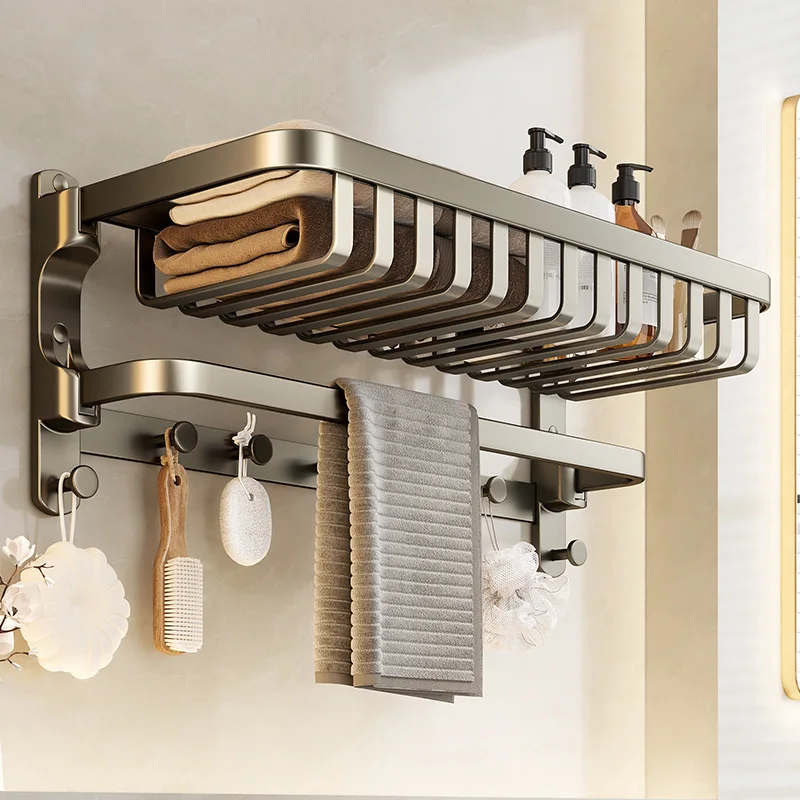 Ermo Perforated Free Wall Mounted Bathroom Home Toilet Space Aluminum Double Layer Bath Towel Rack Storage
Ermo Perforated Free Wall Mounted Bathroom Home Toilet Space Aluminum Double Layer Bath Towel Rack Storage