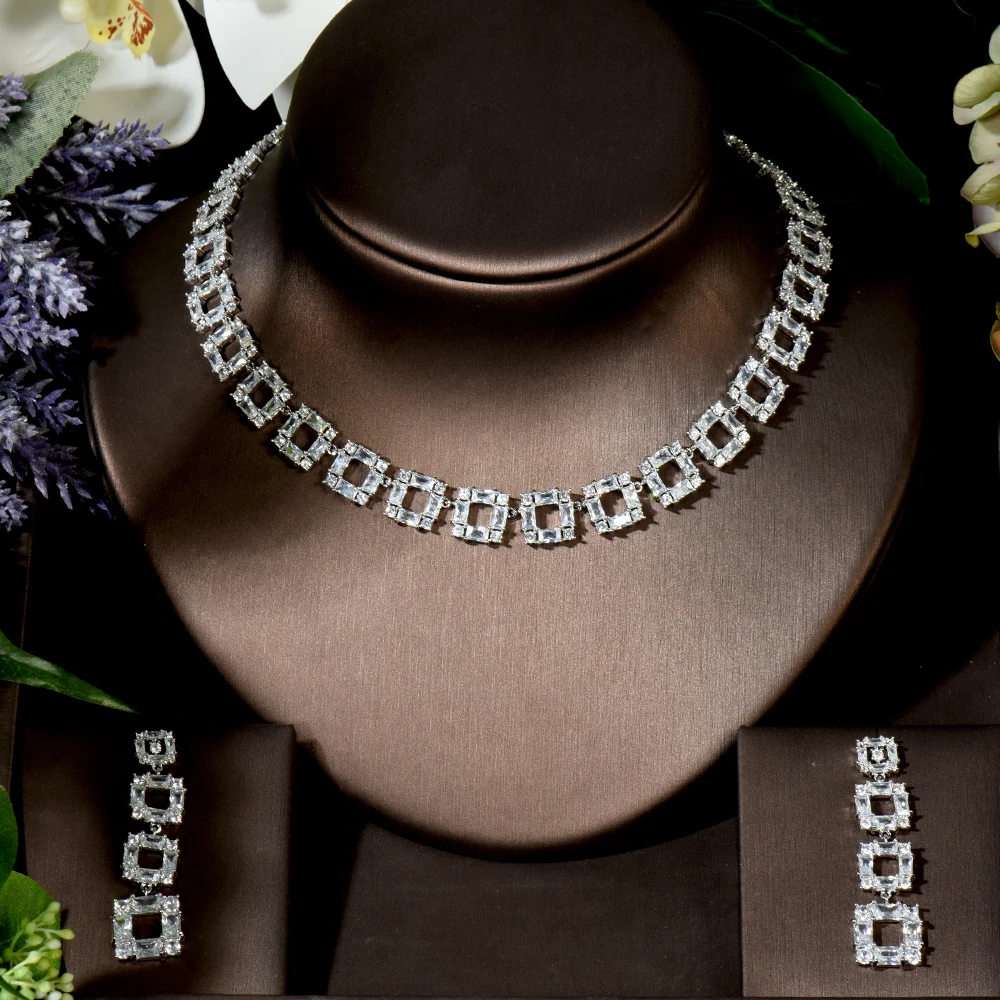 Fashion Brilliant Cubic Zirconia Wedding Jewelry Sets for Women Bridal 2pcs Earring Necklace Set Promotion Factory Price N-432
Fashion Brilliant Cubic Zirconia Wedding Jewelry Sets for Women Bridal 2pcs Earring Necklace Set Promotion Factory Price N-432