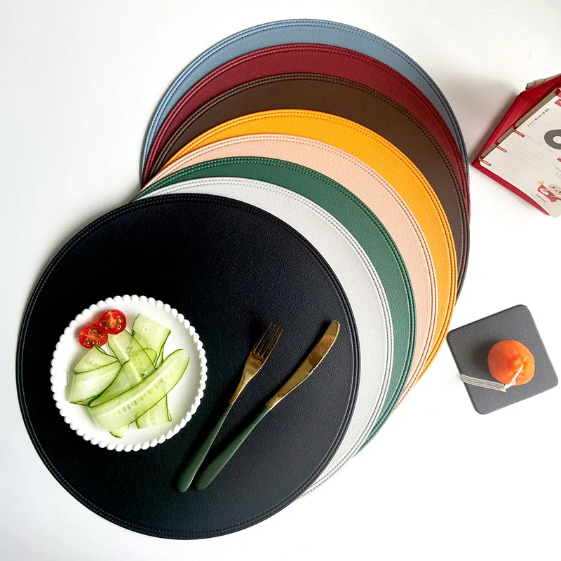 Leather Circle Placemats for Dining Room Table Mat, Round Leather Placemats for Dining Washable Waterproof Wipable Table Mat
Leather Circle Placemats for Dining Room Table Mat, Round Leather Placemats for Dining Washable Waterproof Wipable Table Mat