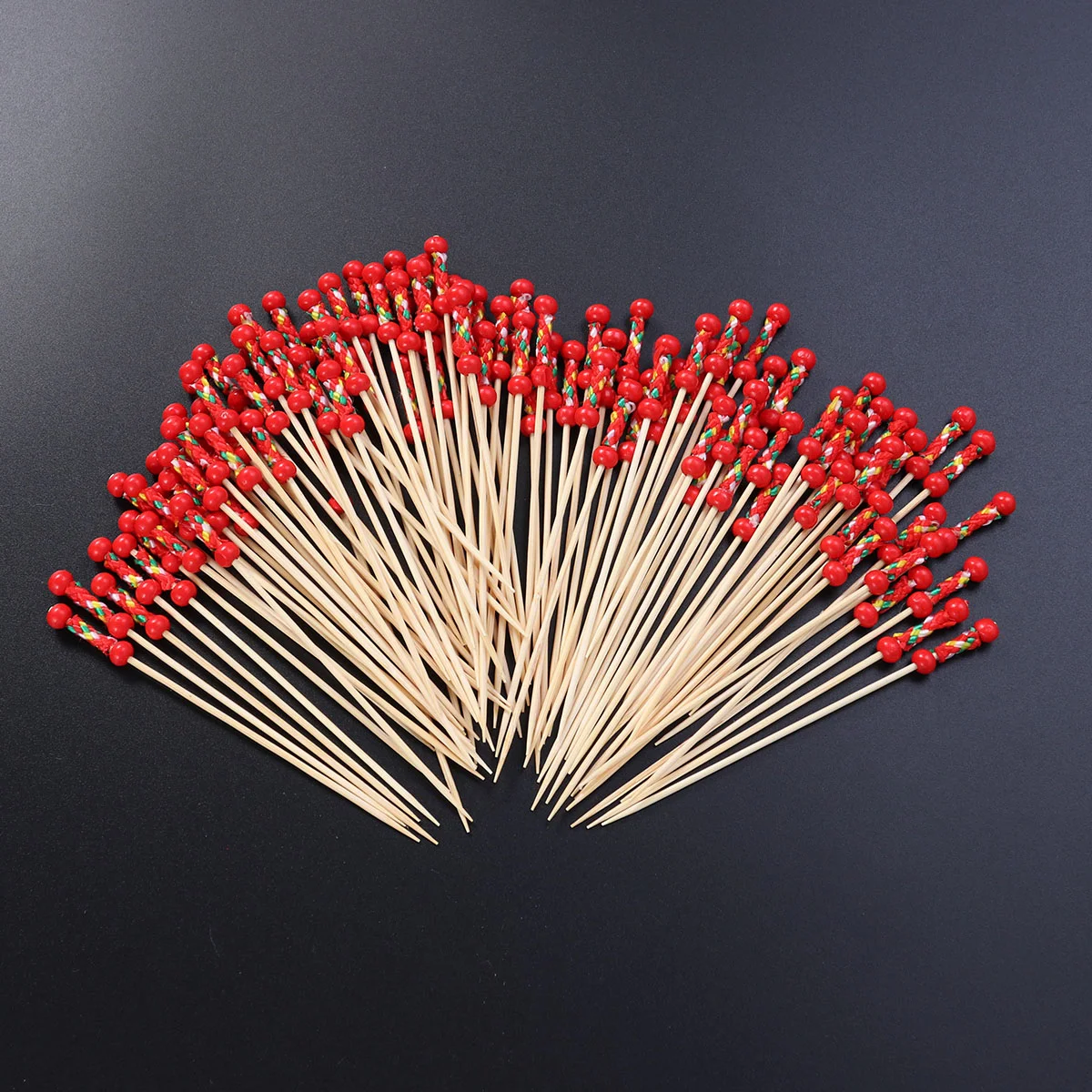 Cupcake Picks Party Cocktail Picks Sticks Bento Set for Party Decoration ( About 100pcs, Double Red Beads ) 
Cupcake Picks Party Cocktail Picks Sticks Bento Set for Party Decoration ( About 100pcs, Double Red Beads )