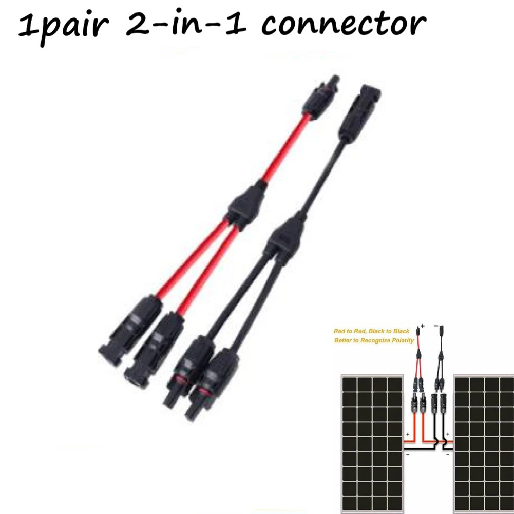 1 Pair Y Branch Connector 1 To 2 Branch Cable Connector Extension Solar Panel PV Plug Waterproof For Solar Power Supplies
1 Pair Y Branch Connector 1 To 2 Branch Cable Connector Extension Solar Panel PV Plug Waterproof For Solar Power Supplies