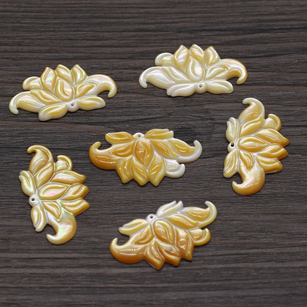 Wholesale2PCS Natural Shell Yellow Flower Bead Pendant For Jewelry MakingDIY Necklace Earring Accessorie Charm Gift Party20x37mm
Wholesale2PCS Natural Shell Yellow Flower Bead Pendant For Jewelry MakingDIY Necklace Earring Accessorie Charm Gift Party20x37mm