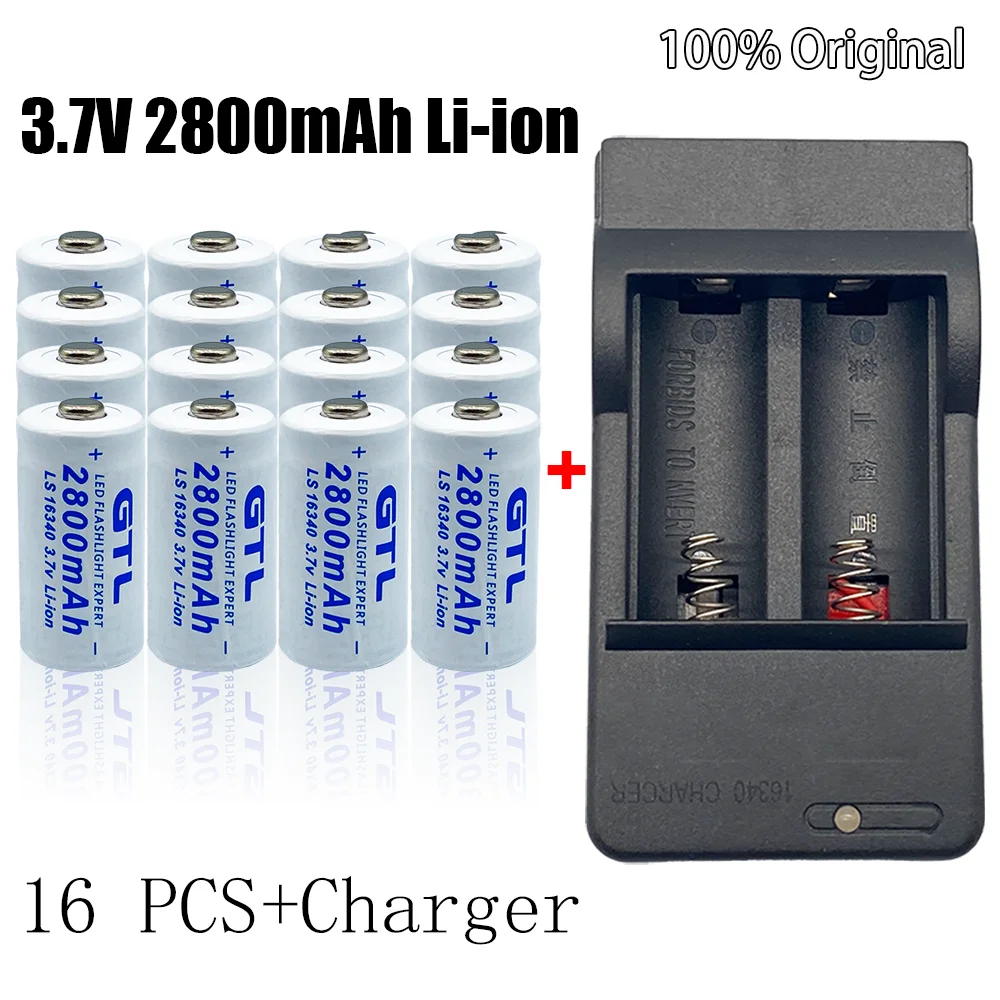 2 ~ 20 CR123A 16340 battery 2800mah 3.7V Li ion rechargeable battery + 16340 charger
2 ~ 20 CR123A 16340 battery 2800mah 3.7V Li ion rechargeable battery + 16340 charger