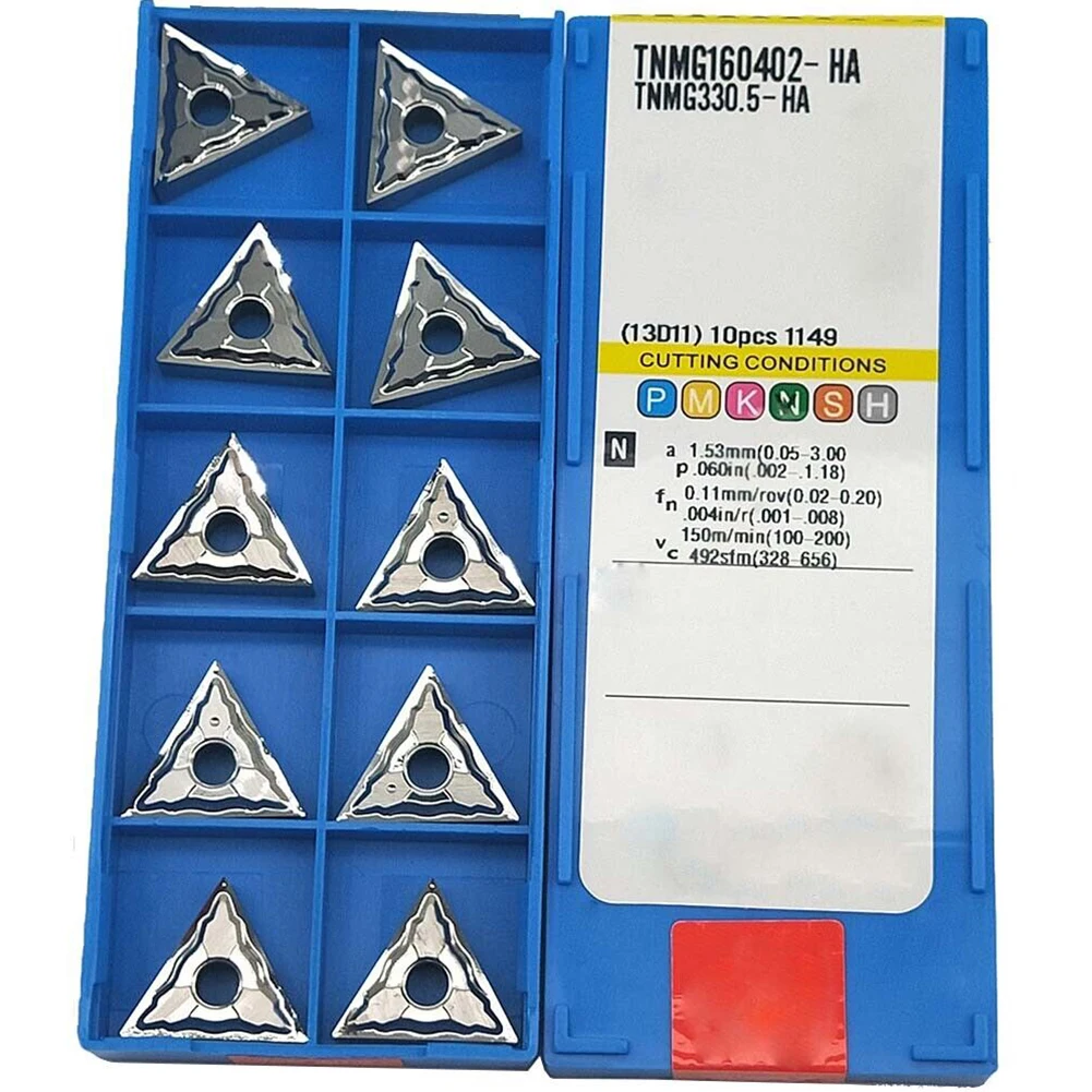 10Pcs TNMG160402-HA H01 TNMG330.5-AK CNC Carbide Insert Cutter Blade For Aluminum Lathe Tool CNC Steel Processing Turning Insert
10Pcs TNMG160402-HA H01 TNMG330.5-AK CNC Carbide Insert Cutter Blade For Aluminum Lathe Tool CNC Steel Processing Turning Insert