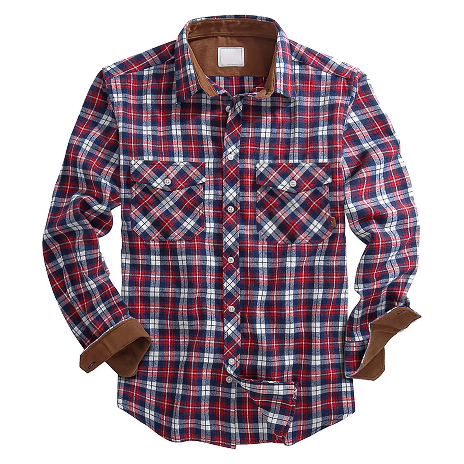 Autumn Men'S Checkered Plain Shirts Long Sleeve Shirt Work Pocket Cardigan Casual Social Shirts For Men Coat Tops Spring
Autumn Men'S Checkered Plain Shirts Long Sleeve Shirt Work Pocket Cardigan Casual Social Shirts For Men Coat Tops Spring