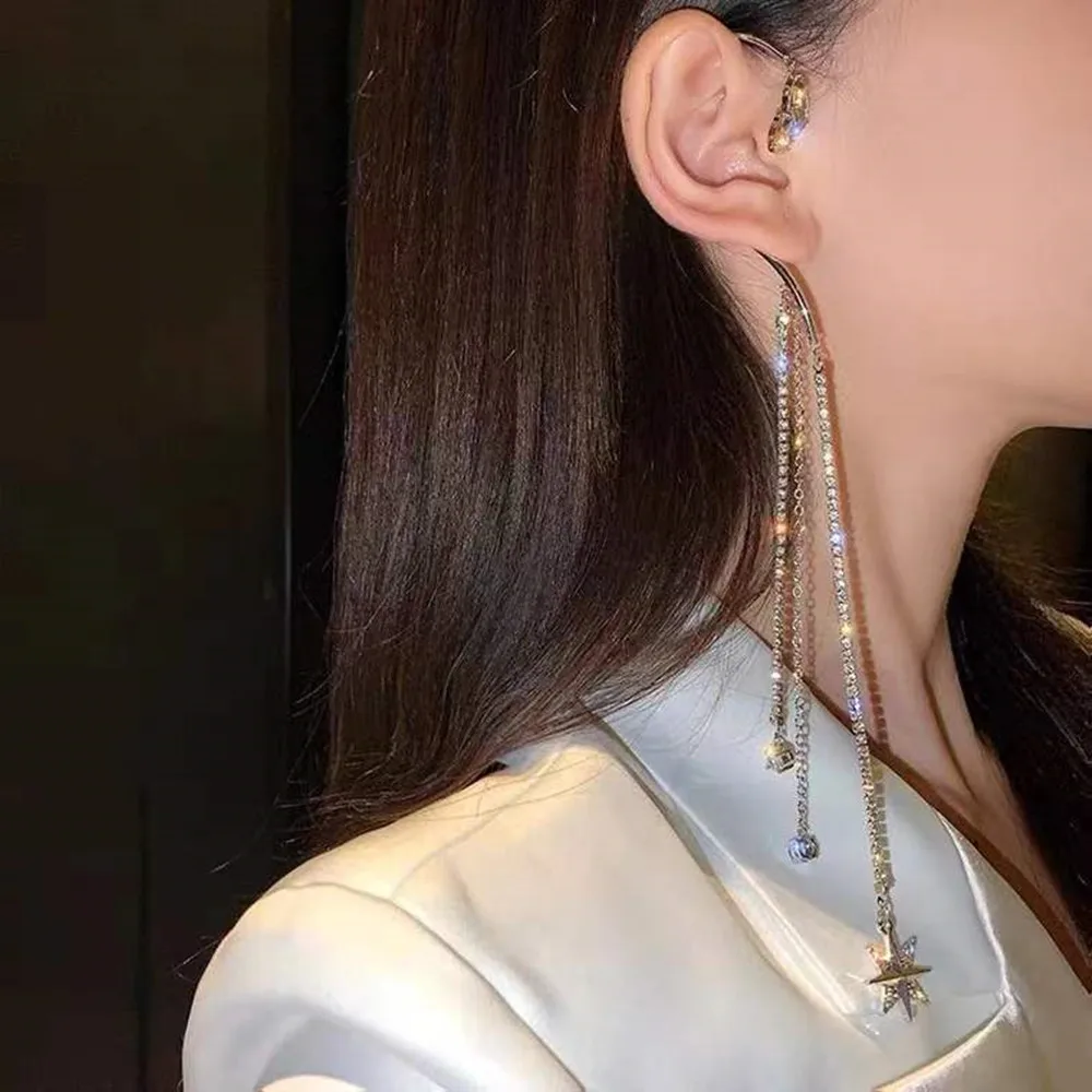 2022 New Korea Zircon Shiny Ears Full of Rhinestones Long Tassel Star Pendant Earrings Party Jewelry Exquisite Gifts Wholesale
2022 New Korea Zircon Shiny Ears Full of Rhinestones Long Tassel Star Pendant Earrings Party Jewelry Exquisite Gifts Wholesale