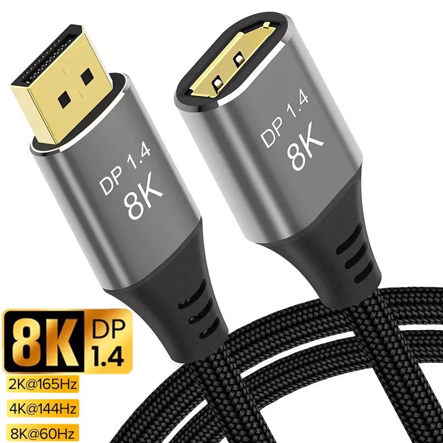 8K DP Male to Female Cable Display Port Extension Cable for HDTV Nintend Switch Smart Box Projector DP Splitter DisplayPort 1.4
8K DP Male to Female Cable Display Port Extension Cable for HDTV Nintend Switch Smart Box Projector DP Splitter DisplayPort 1.4