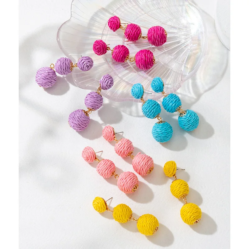 Multiple 2023 Korea Handmade Bamboo Braid Pendant Drop Earrings New Fashion Rattan Weave Vine Knit Long Earrings for Women Girl
Multiple 2023 Korea Handmade Bamboo Braid Pendant Drop Earrings New Fashion Rattan Weave Vine Knit Long Earrings for Women Girl