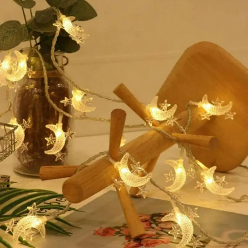 Moon String Lights Battery Powered LED Star Moon Garland String Lights New Year Christmas Wedding Home Wall Decor Ramadan Light
Moon String Lights Battery Powered LED Star Moon Garland String Lights New Year Christmas Wedding Home Wall Decor Ramadan Light