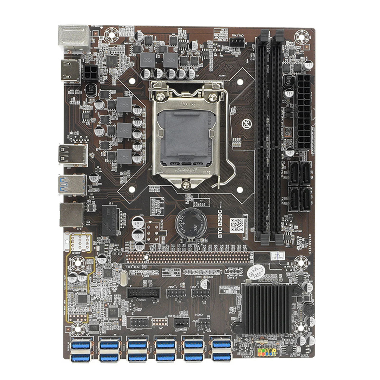 B250C BTC Mining PC Motherboard Multi Graphics Card 16GB DDR4 12 X PCIe Slots 2133/2400MHz Memory 12USB To PCI-E Motherboard
B250C BTC Mining PC Motherboard Multi Graphics Card 16GB DDR4 12 X PCIe Slots 2133/2400MHz Memory 12USB To PCI-E Motherboard