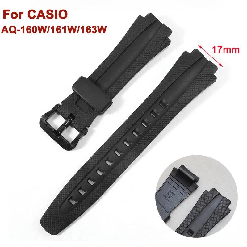 Ремешок резиновый для Casio G-shock AQ-160W/161 Вт/163 Вт выпуклая версия мужской спортивный силиконовый браслет аксессуары для часов 17 мм 
Ремешок резиновый для Casio G-shock AQ-160W/161 Вт/163 Вт выпуклая версия мужской спортивный силиконовый браслет аксессуары для часов 17 мм