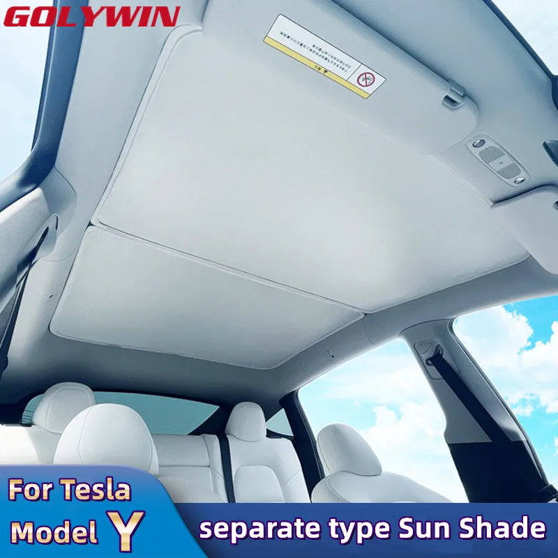 For Tesla Model Y Split-type Sunshade Skylight Sunscreen Heat Insulation Glass Sunroof Mesh Custom Make Car Interior Accessories
For Tesla Model Y Split-type Sunshade Skylight Sunscreen Heat Insulation Glass Sunroof Mesh Custom Make Car Interior Accessories