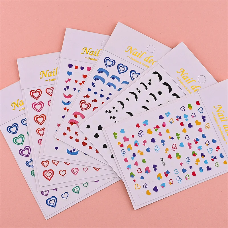 1Pcs Kawaii Colorful Gradient Love Shape Nail Art Stickers Decals DIY Manicure Accessories 3D Cute Love Heart Decals Adhesive
1Pcs Kawaii Colorful Gradient Love Shape Nail Art Stickers Decals DIY Manicure Accessories 3D Cute Love Heart Decals Adhesive