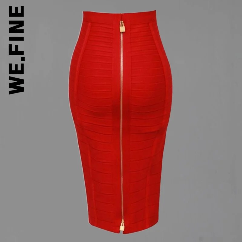 We.Fine Orange Blue Black Red White Pink Bandage Skirt Women Elastic Bodycon Pencil 16 Colors Sexy Solid Zipper Skirt 
We.Fine Orange Blue Black Red White Pink Bandage Skirt Women Elastic Bodycon Pencil 16 Colors Sexy Solid Zipper Skirt