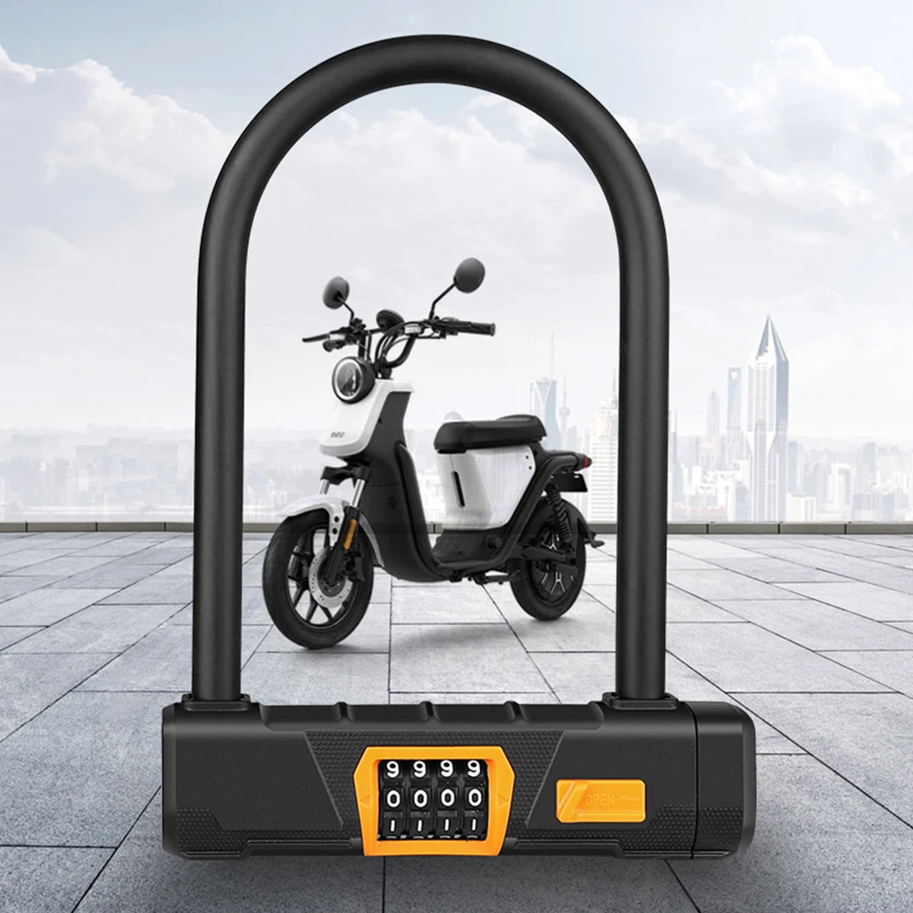 U Shape Motorcycle Lock with Steel Cable Cycling Lock 4-Digit Resettable Combination for Bike/Electric Scooter/Motorcycle/Door
U Shape Motorcycle Lock with Steel Cable Cycling Lock 4-Digit Resettable Combination for Bike/Electric Scooter/Motorcycle/Door