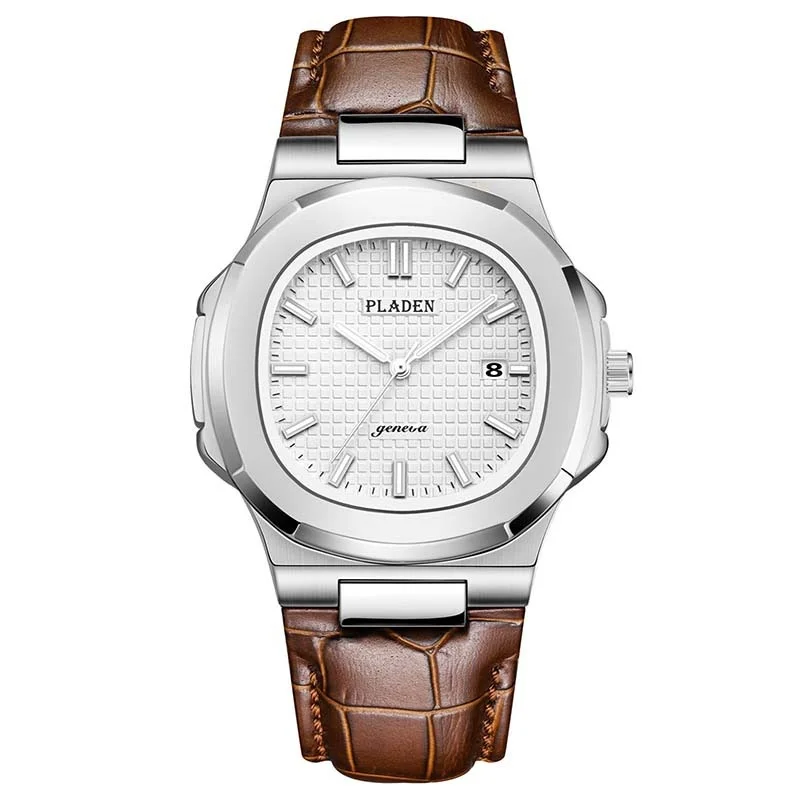 

Швейцарские роскошные мужские часы бренда PLADEN Nautilus деловые полностью стальные водонепроницаемые светящиеся кварцевые