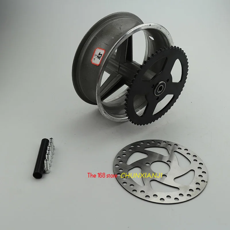90/65-6.5 front or 110/50-6.5 rear Aluminum Wheel hub,Sprocket,Brake disc Axle bearing fits 49cc Mini Dirt Bike e Scooter Moto
90/65-6.5 front or 110/50-6.5 rear Aluminum Wheel hub,Sprocket,Brake disc Axle bearing fits 49cc Mini Dirt Bike e Scooter Moto