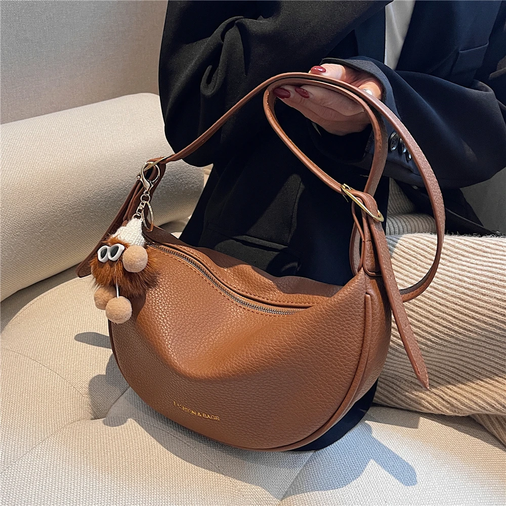 Burminsa Half Moon Crossbody Bags For Women 2023 Trend Designer Zipper Small Hobo Shoulder Bag PU Leather Soft Ladies Handbags
Burminsa Half Moon Crossbody Bags For Women 2023 Trend Designer Zipper Small Hobo Shoulder Bag PU Leather Soft Ladies Handbags
