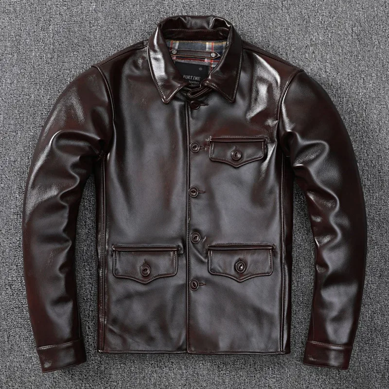 2023 May Khaki wax high-end fashion head layer cowhide genuine leather clothing men's pure leather jacket soft slim lapel coat
2023 May Khaki wax high-end fashion head layer cowhide genuine leather clothing men's pure leather jacket soft slim lapel coat