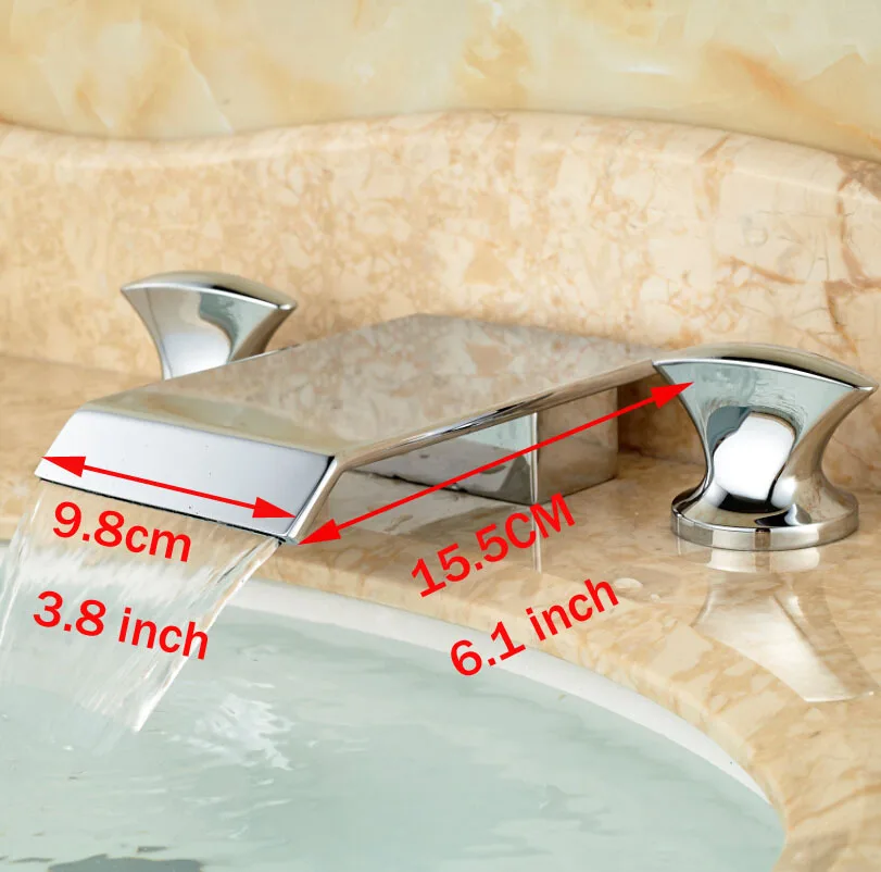 Vidric Bright Chrome Waterfall Bathroom Tub Sink Mixer Faucet Dual Handle Square Waterfall Spout Washing Basin Taps
Vidric Bright Chrome Waterfall Bathroom Tub Sink Mixer Faucet Dual Handle Square Waterfall Spout Washing Basin Taps