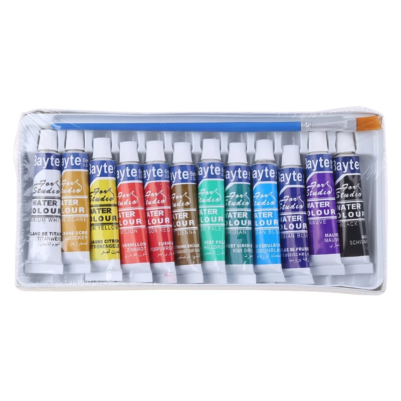 2021 New 12 Colors Tubes 6ml Paint Tube Drawing Painting Watercolor Pigment Set With Brush Art Supplies
2021 New 12 Colors Tubes 6ml Paint Tube Drawing Painting Watercolor Pigment Set With Brush Art Supplies