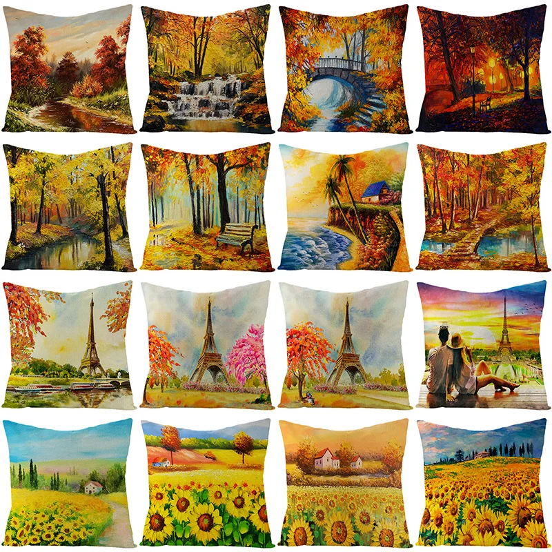 2022 Luxury Vintage Forest Pillow Case Colorful Trees Landscapes Couple Pillowcase Autumn Garden Chair Cover Sofa Cushions
2022 Luxury Vintage Forest Pillow Case Colorful Trees Landscapes Couple Pillowcase Autumn Garden Chair Cover Sofa Cushions