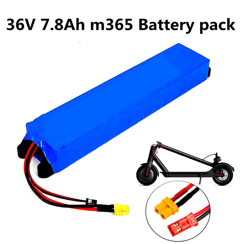 36V 7.8Ah 18650 lithium battery pack 10S3P 7800mah 250W-500W Same port 42V Electric Scooter M365 ebike Power Battery with BMS 
36V 7.8Ah 18650 lithium battery pack 10S3P 7800mah 250W-500W Same port 42V Electric Scooter M365 ebike Power Battery with BMS