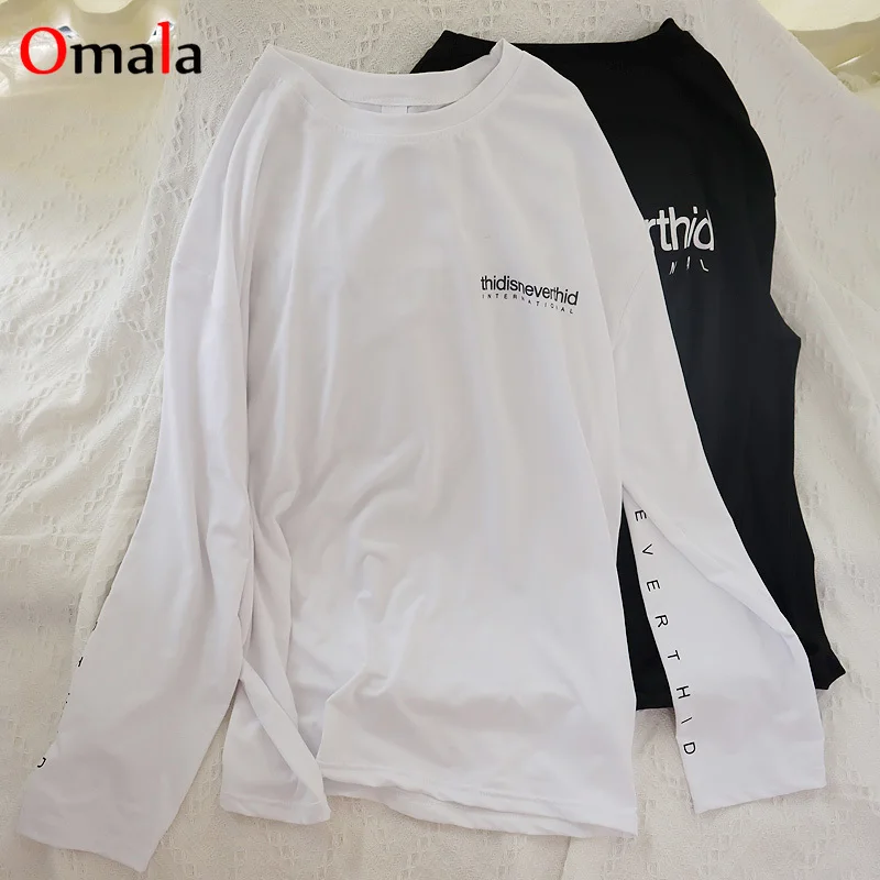 Футболка женская оверсайз в стиле Харадзюку, Повседневная рубашка с графическим принтом и надписью, с длинным рукавом, с круглым вырезом, Че...
Футболка женская оверсайз в стиле Харадзюку, Повседневная рубашка с графическим принтом и надписью, с длинным рукавом, с круглым вырезом, Че...