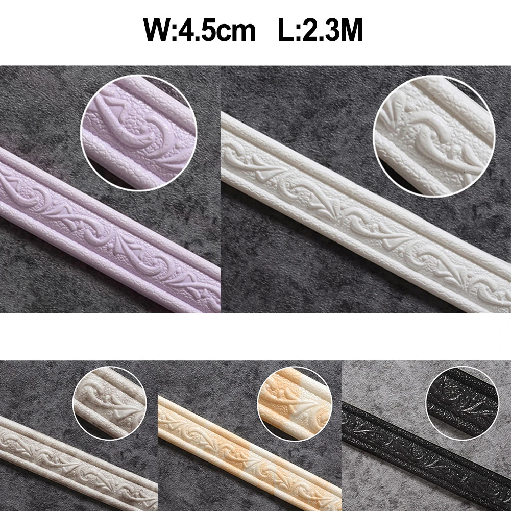 2.3m 3D Wall Stickers Waist Line Self-adhesive Skirting Line Anti-collision Foam Edge Border Living Room Bedroom Home Decoration
2.3m 3D Wall Stickers Waist Line Self-adhesive Skirting Line Anti-collision Foam Edge Border Living Room Bedroom Home Decoration