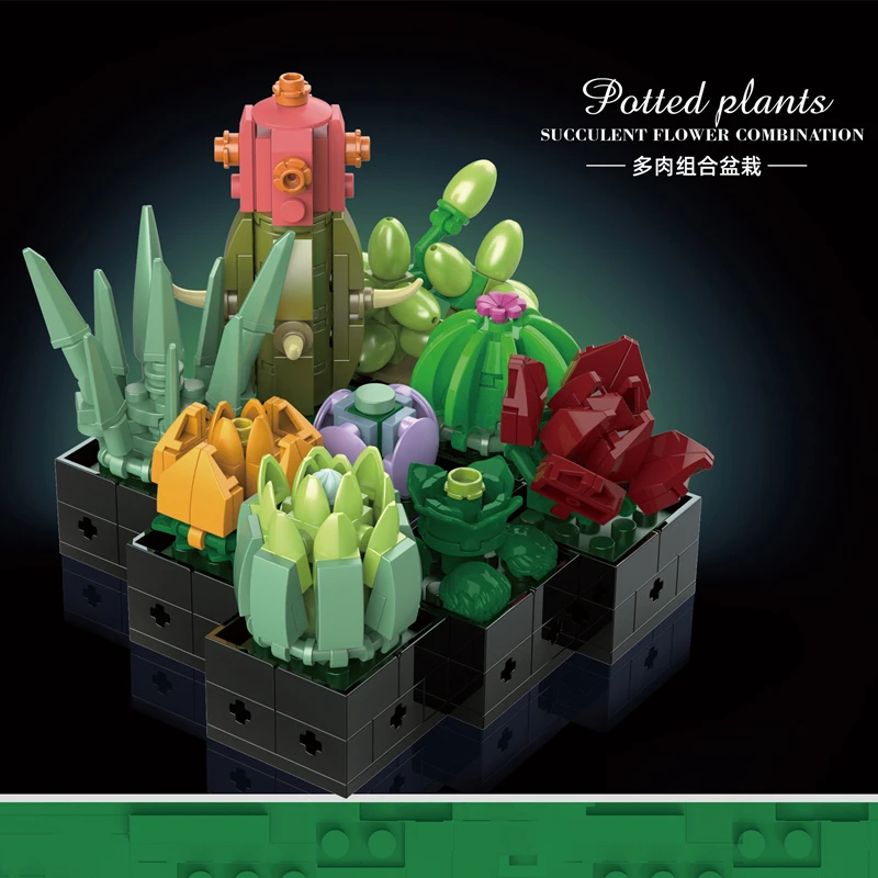 Creative Plants Desktop MOC 19012 393Pcs Flower Potted Ornaments Succulents Model Building Blocks Bricks Toys Kid Christmas Gift
Creative Plants Desktop MOC 19012 393Pcs Flower Potted Ornaments Succulents Model Building Blocks Bricks Toys Kid Christmas Gift