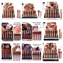 24Pcs Matte Nude Liquid Lipstick Pack Set 6 Colors 24 Hour Long-lasting Waterproof Velvet Lip Stick Lip Gloss for Women