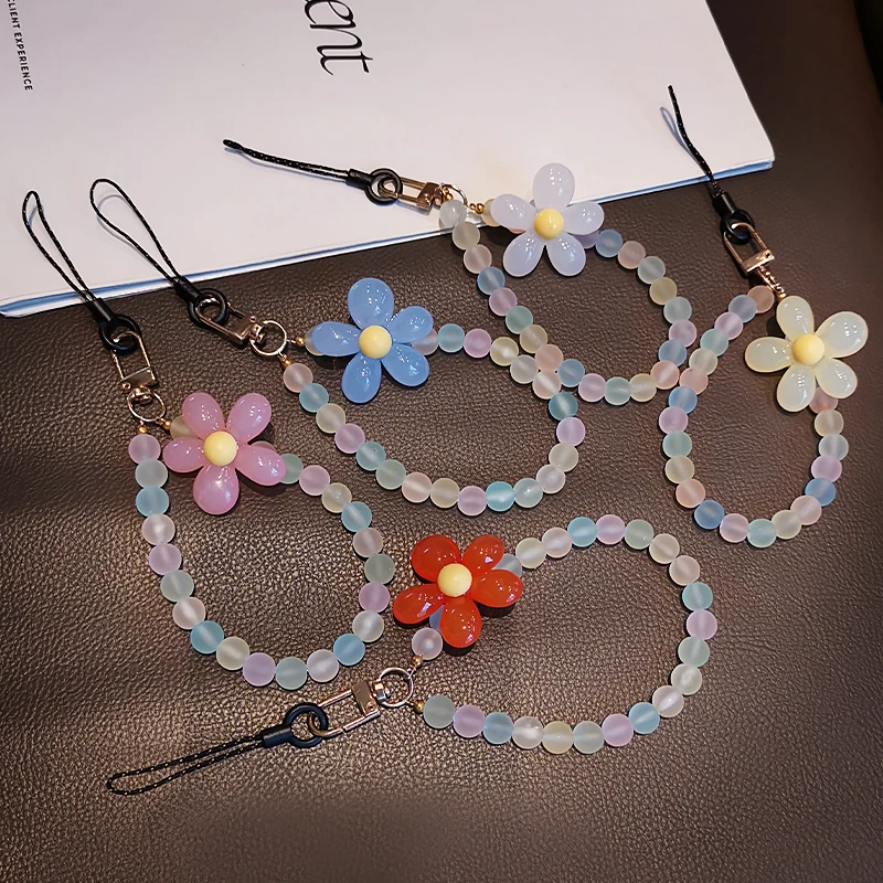 Short Hand-beaded Frosted Flower Bead Pendant Mobile Phone Lanyard Wrist Pendant Hand-held Chain Colorful Ball Anti-lost Sling
Short Hand-beaded Frosted Flower Bead Pendant Mobile Phone Lanyard Wrist Pendant Hand-held Chain Colorful Ball Anti-lost Sling