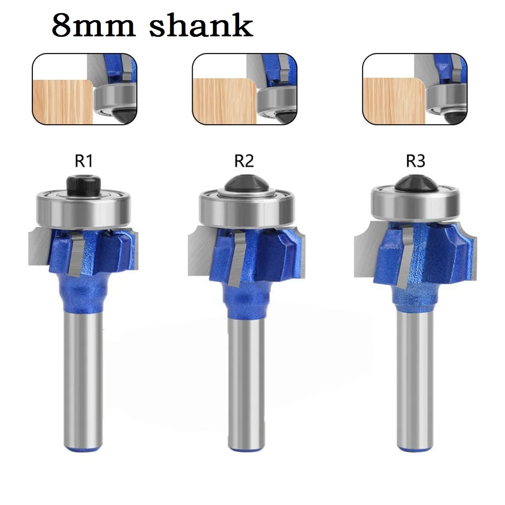 1PC 8MM Shank Milling Cutter Wood Carving Corner Round Router Bit R1 R2 R3 Trim Edging Woodworking Mill Classical Cutter
1PC 8MM Shank Milling Cutter Wood Carving Corner Round Router Bit R1 R2 R3 Trim Edging Woodworking Mill Classical Cutter
