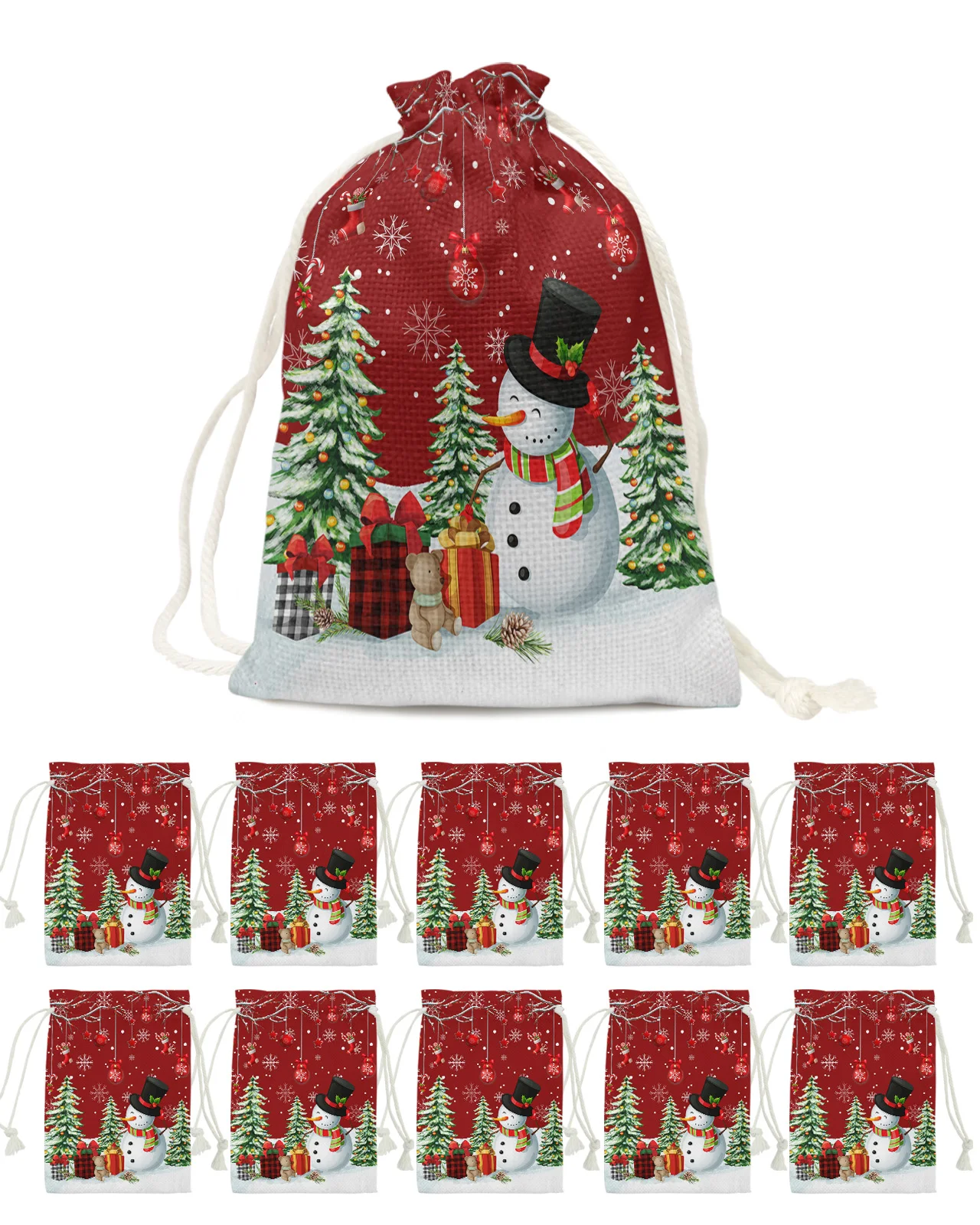 Christmas Snowman Snowflake Red Candy Bags Santa Gift Bag Home Party Decorations Navidad Xmas Linen Gift Bags Packing Supplies
Christmas Snowman Snowflake Red Candy Bags Santa Gift Bag Home Party Decorations Navidad Xmas Linen Gift Bags Packing Supplies