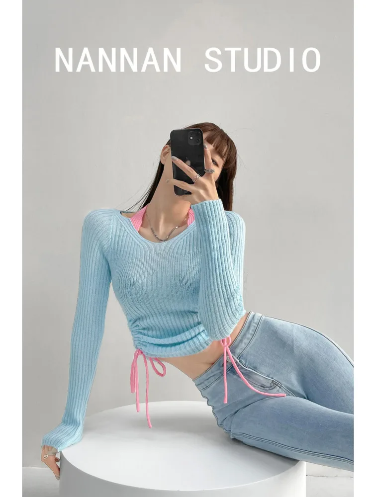 WOMEGAGA 2022 Spring And Autumn New Fashion Street Style Pleated Halterneck Sweater Solid Color Slim Short Women's V4UJ
WOMEGAGA 2022 Spring And Autumn New Fashion Street Style Pleated Halterneck Sweater Solid Color Slim Short Women's V4UJ