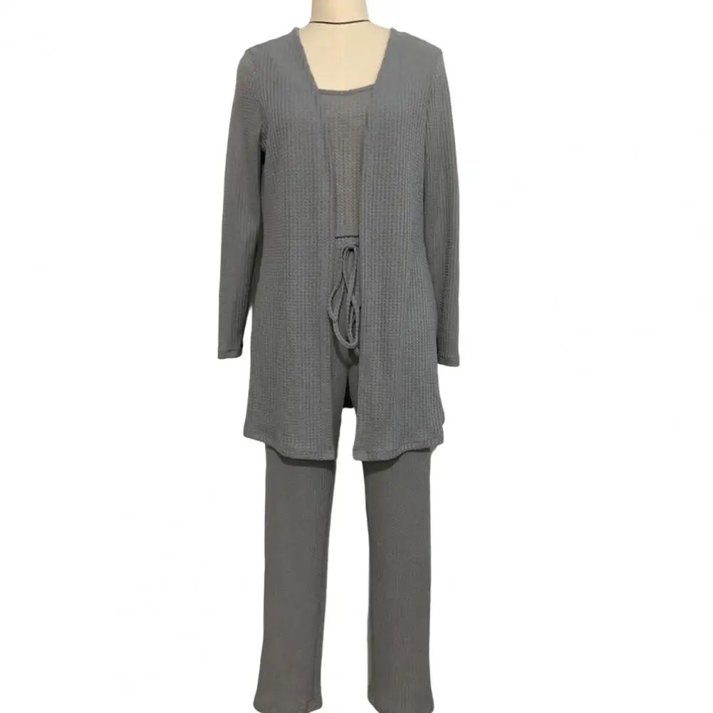 Soft 3 Pcs/Set Trendy Long Sleeve Fall Outfit Set Knit Women Coat Trousers Suit Cardigan Women Clothes
Soft 3 Pcs/Set Trendy Long Sleeve Fall Outfit Set Knit Women Coat Trousers Suit Cardigan Women Clothes