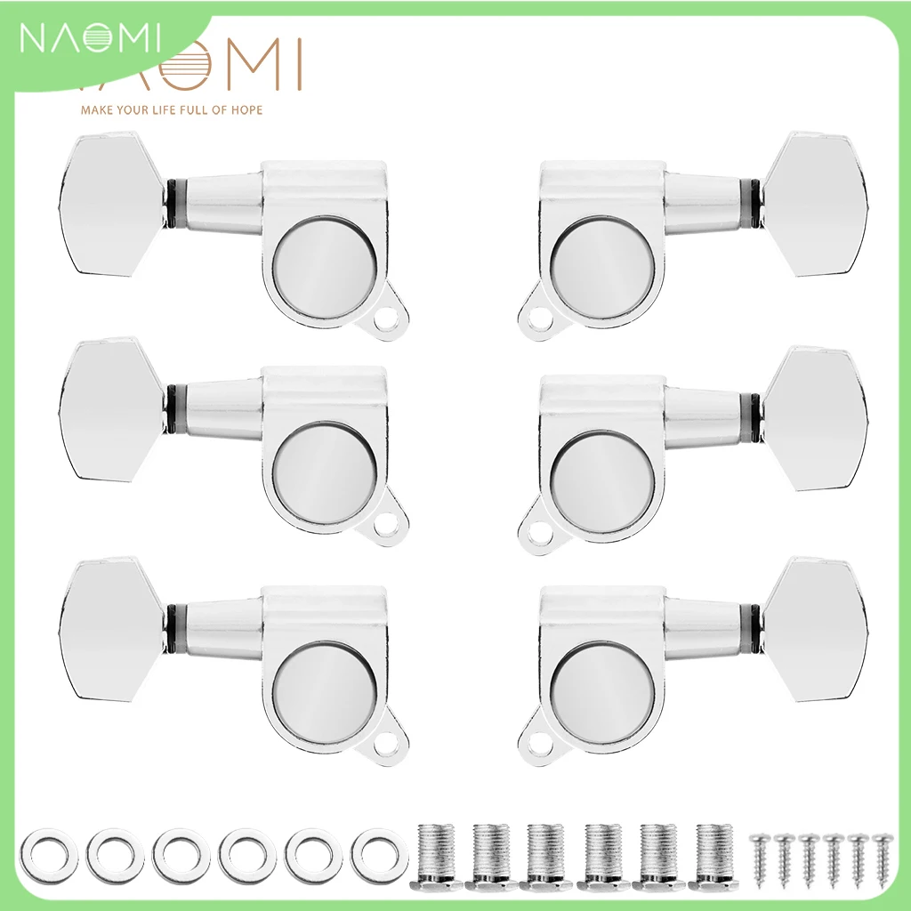 NAOMI 3L3R Acoustic Guitar Tuning Pegs Machine Head Tuners Chrome Knobs Tuning Keys Wear-Resistant Enclosed Locking Tuners
NAOMI 3L3R Acoustic Guitar Tuning Pegs Machine Head Tuners Chrome Knobs Tuning Keys Wear-Resistant Enclosed Locking Tuners