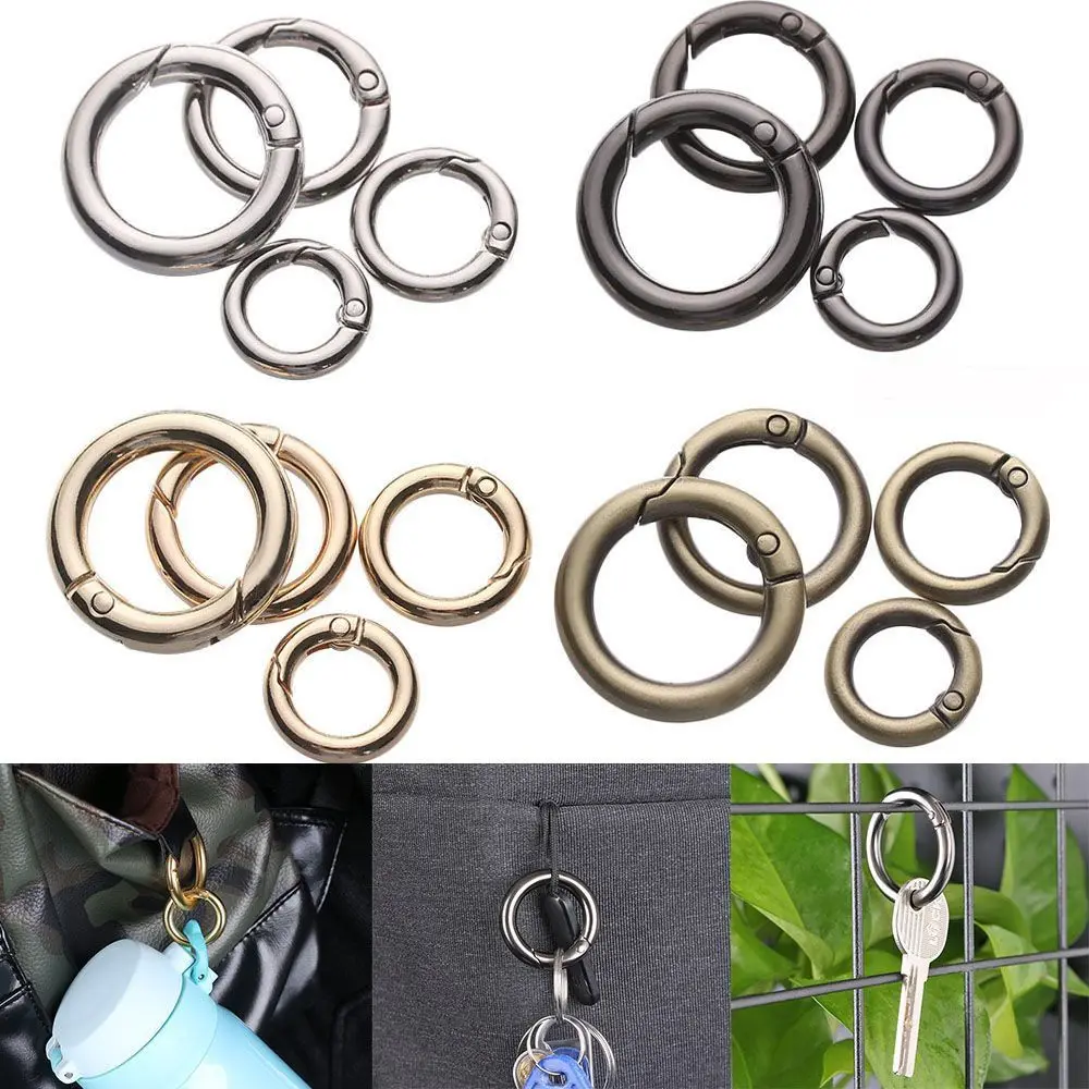 5pcs Multicolors Plated Gate Buckle New 12mm Zinc Alloy Spring Round Ring Buckles Clips Outdoor Tool
5pcs Multicolors Plated Gate Buckle New 12mm Zinc Alloy Spring Round Ring Buckles Clips Outdoor Tool