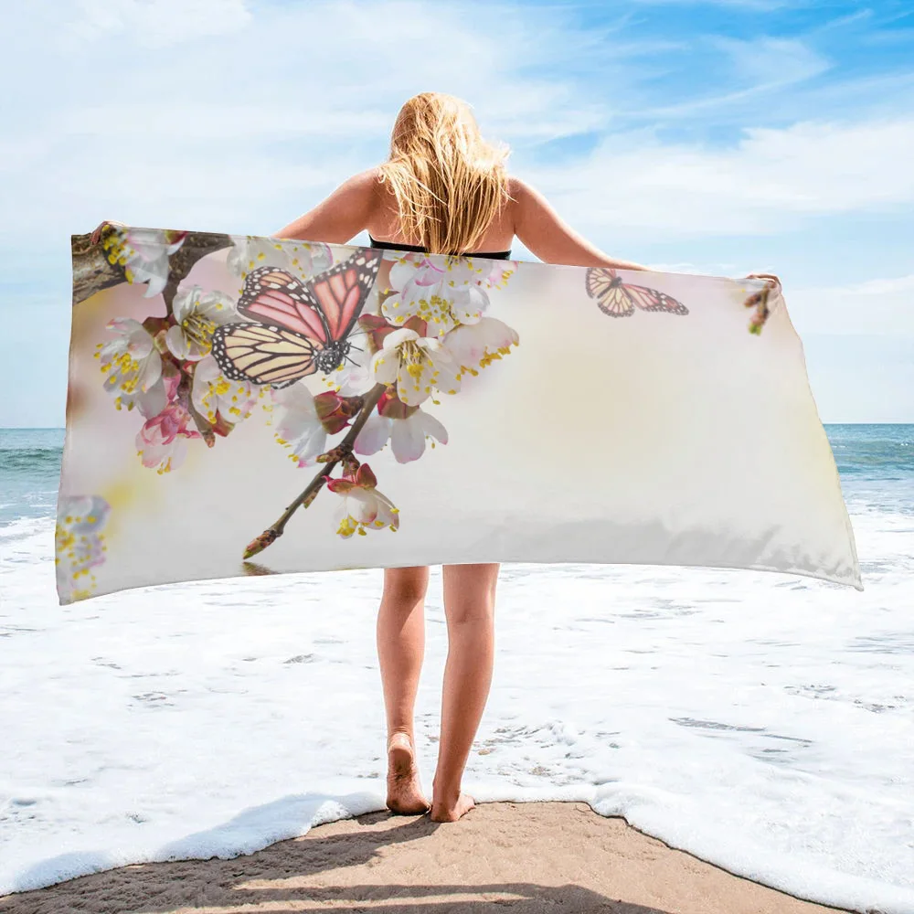 Peach Blossom Branch Butterfly Water Wave Bath Towel Camping Bathroom Accessories Microfiber Beach Towel Bath Towels for Adults
Peach Blossom Branch Butterfly Water Wave Bath Towel Camping Bathroom Accessories Microfiber Beach Towel Bath Towels for Adults