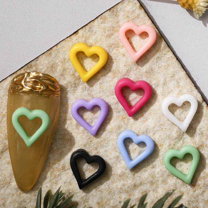 50PCS/Pack Mixed Colors Hollow Nail Heart Charms Love Frame For Nails Arts And Crafts DIY Decoration Manicure Accessories
50PCS/Pack Mixed Colors Hollow Nail Heart Charms Love Frame For Nails Arts And Crafts DIY Decoration Manicure Accessories
