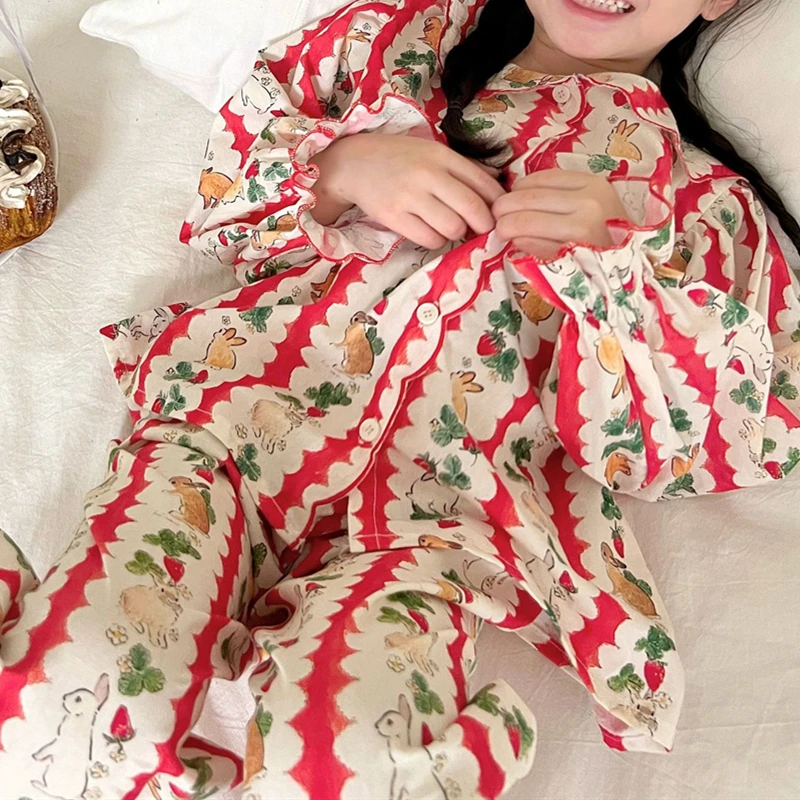 Kids Clothes Girls Loungewear 2023 Easter Rabbit Print Cute Pajama Suit for Babies Spring New Cotton Casual Children's Clothing
Kids Clothes Girls Loungewear 2023 Easter Rabbit Print Cute Pajama Suit for Babies Spring New Cotton Casual Children's Clothing