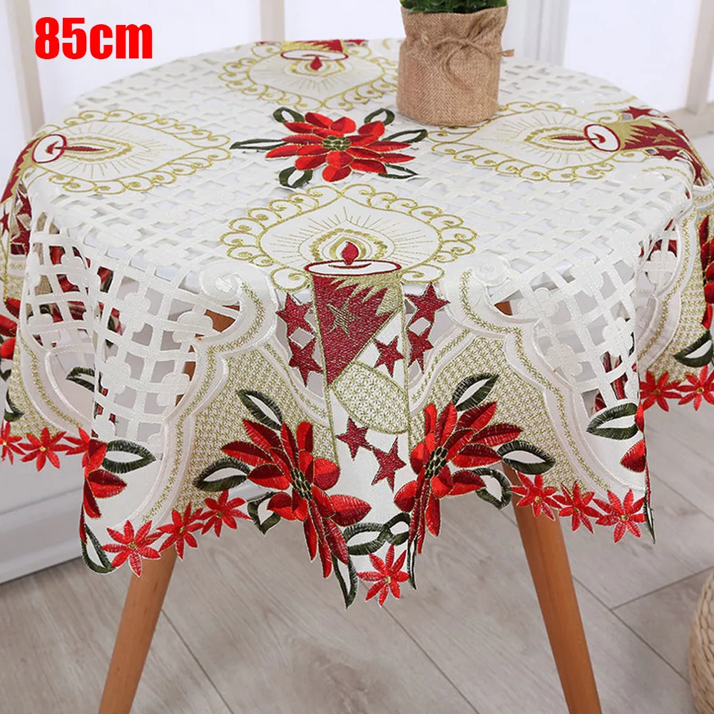 Christmas Tablecloth Round/rectangle Embroidered Dining Table Cloth Runner New Year Party Decorations Dinner Table Cover
Christmas Tablecloth Round/rectangle Embroidered Dining Table Cloth Runner New Year Party Decorations Dinner Table Cover