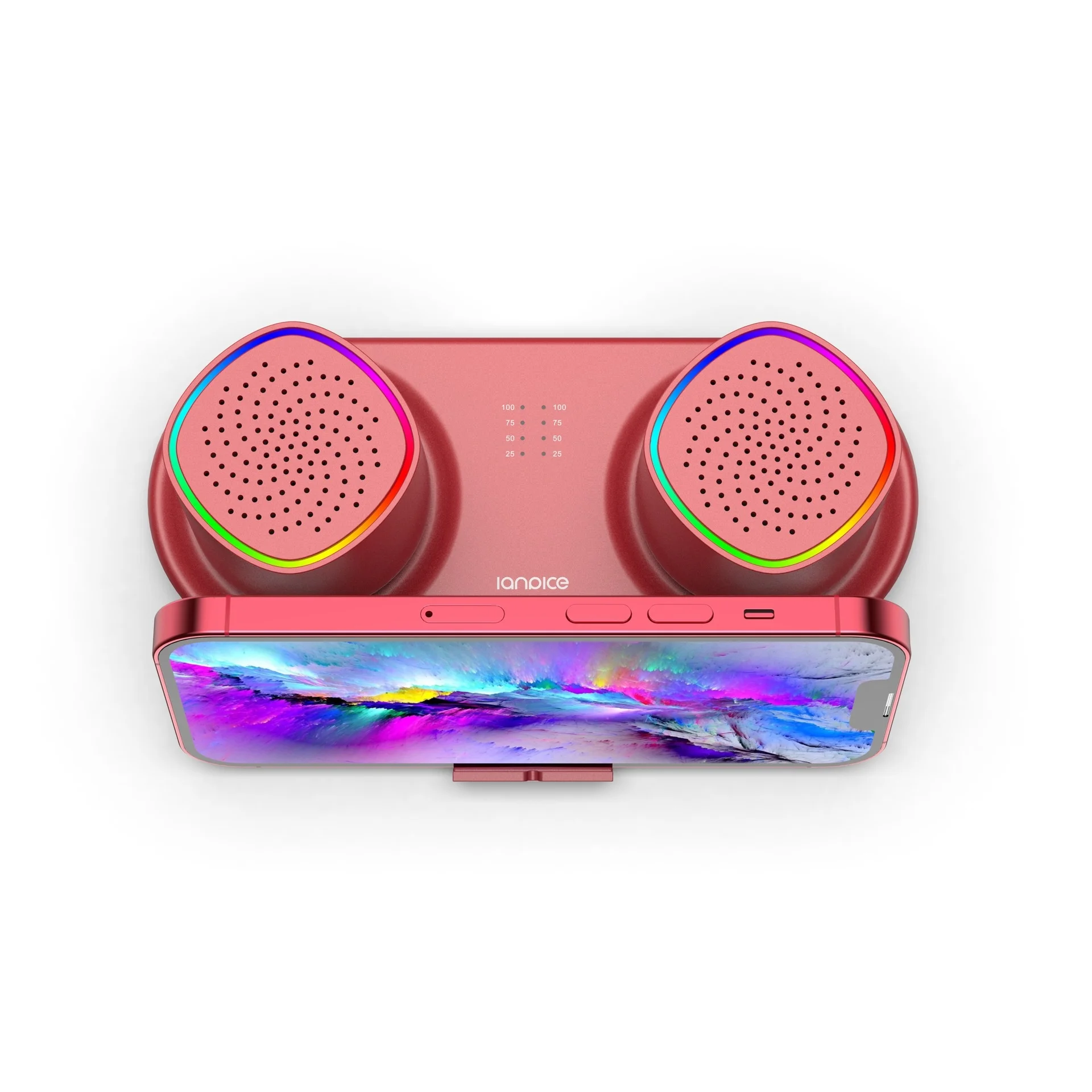 New dual Bluetooth small stereo speaker stereo wireless charging base atmosphere light
New dual Bluetooth small stereo speaker stereo wireless charging base atmosphere light