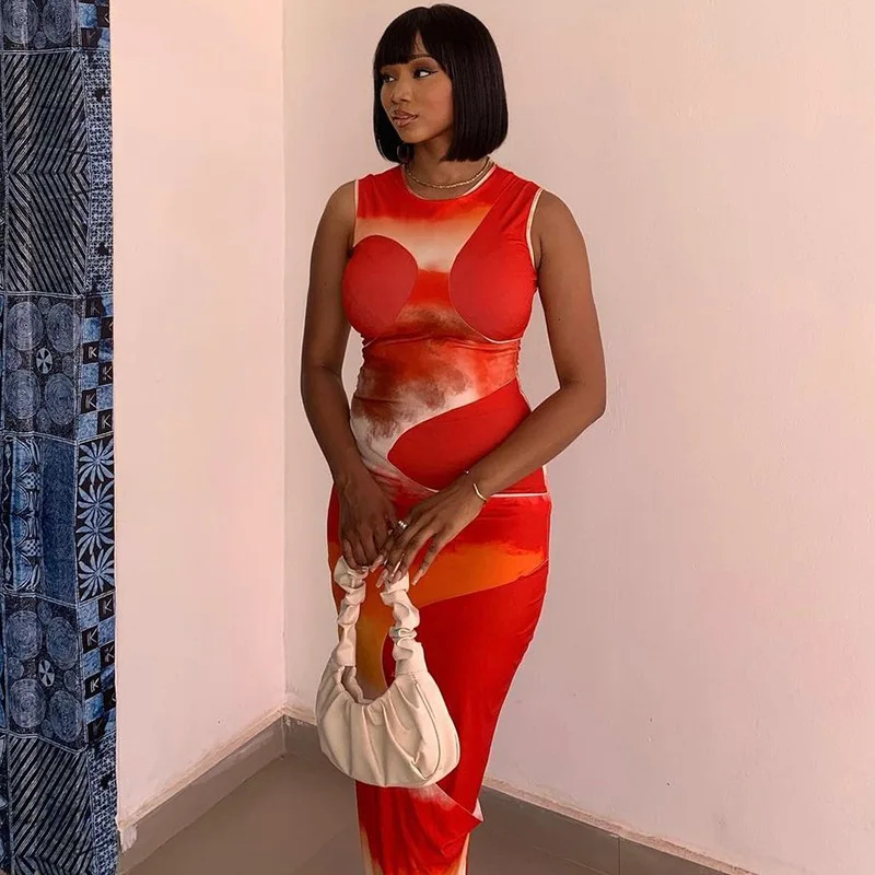 Fashion Print 2023 Summer Tank Dress O-Neck Sleeveless Bodycon Maxi Dress Tight Casual Long Dresses For Women
Fashion Print 2023 Summer Tank Dress O-Neck Sleeveless Bodycon Maxi Dress Tight Casual Long Dresses For Women